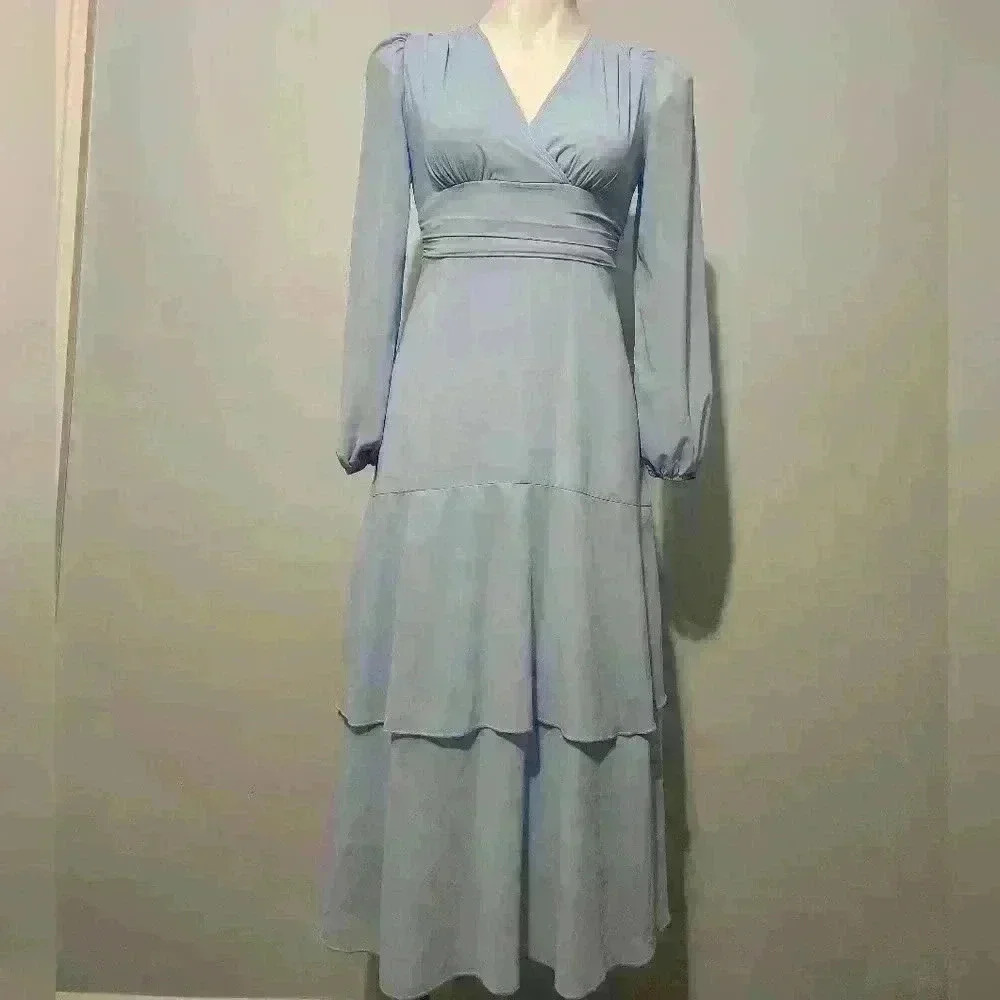 Light blue midi dress